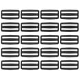 thumbnail image 1 of Uxcell 1 1/2 Inch Tri-Glide Slide Buckles, 20 Pack Plastic Webbing Strap Fastener for Backpack Bag Belt, Black, 1 of 5