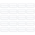 thumbnail image 1 of Uxcell 1 1/2 Inch Tri-Glide Slide Buckles, 20 Pack Plastic Webbing Strap Fastener for Backpack Bag Belt, White, 1 of 5