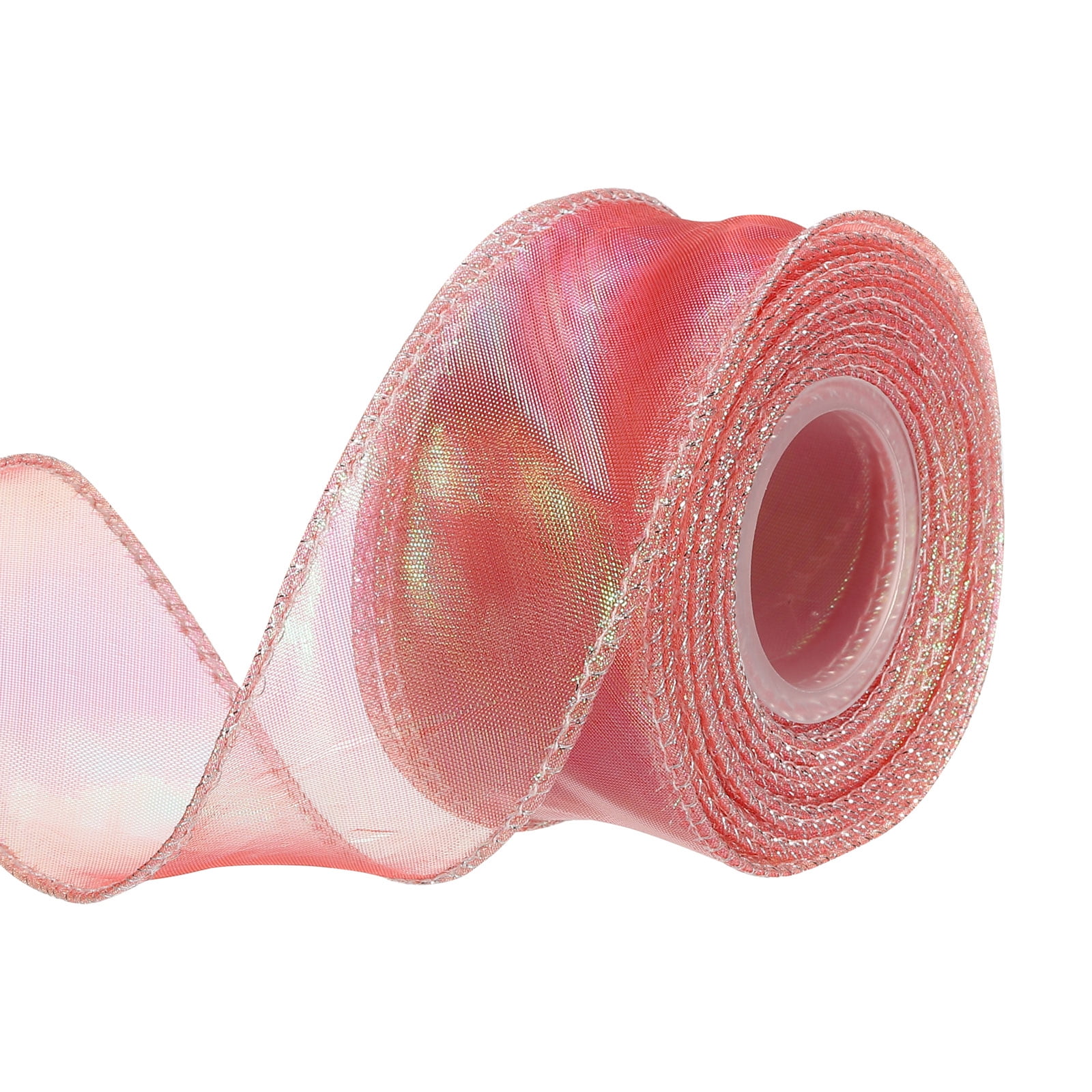 Uxcell 1 1/2 inch 10 Yard Sheer Organza Ribbon Shimmer Chiffon Tulle ...