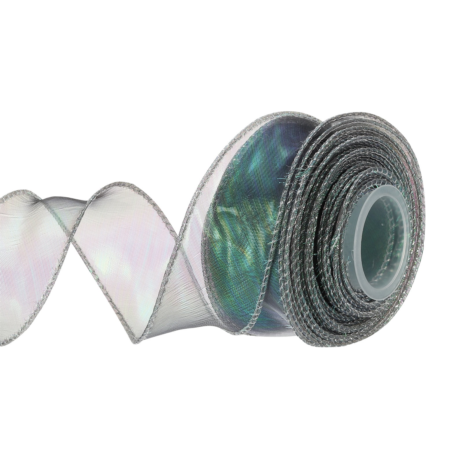 Uxcell 1 1/2 inch 10 Yard Sheer Organza Ribbon Shimmer Chiffon Tulle ...