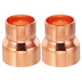 thumbnail image 1 of Uxcell 1 1/2" to 1 1/8" ID Copper Reducer, 2pcs Copper Reducing Coupling Pressure Fitting Pipe Tube Connector Adapter, 1 of 5