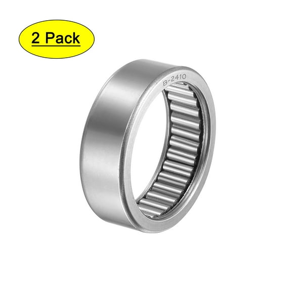 Uxcell 1-1/2x1-7/8x5/8" Needle Roller Bearings Full Complement Drawn Cup Chromium Steel Silver Tone 2pcs