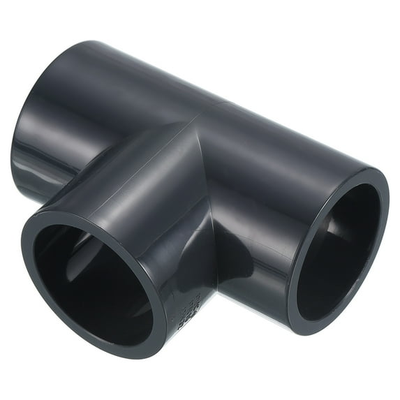 Uxcell 3/8" 3 Way UTee Pipe Fittings, Joint Coupling Pipe Adapter for DIY Shelf Garden, 2 Pack Dark Gray, 1-1/4" 1