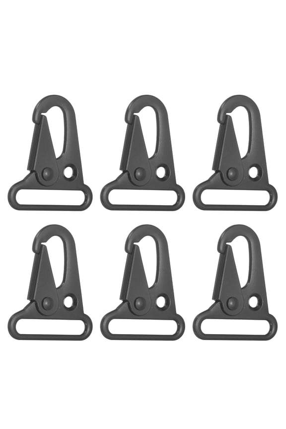 1-1/4" (32mm) Enlarged Mouth Clips Sling Clasp Hook, 6Pcs Heavy Duty Snap Hooks Sling Clips Metal Spring Clasps Buckle for Outdoor Bag Backpack Paracord Keychain