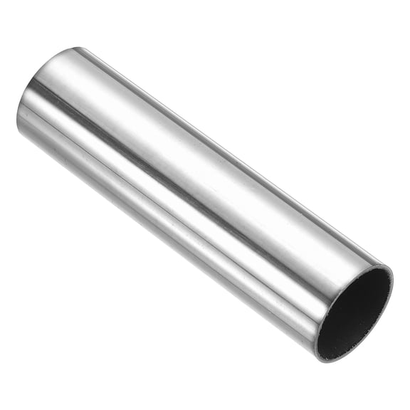 Uxcell 1 1/4" (32mm) ID Straight Pipe Fitting, 304 Stainless Steel Coupling Metal Tube Connector Adapter for Irrigation Water Pipelines, DIY, 130mm Long