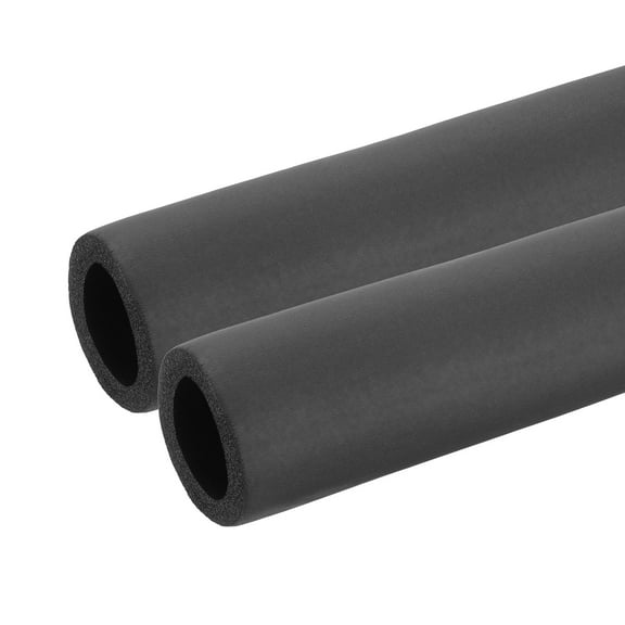 Uxcell 1-1/4" (32mm) ID x 1.3Ft x 0.35" Pipe Insulation Foam Tube, 2Pcs Pipe Cover Wrap Roll Bar Tubing for Handle Grip HVAC Air Conditioner Units, Black