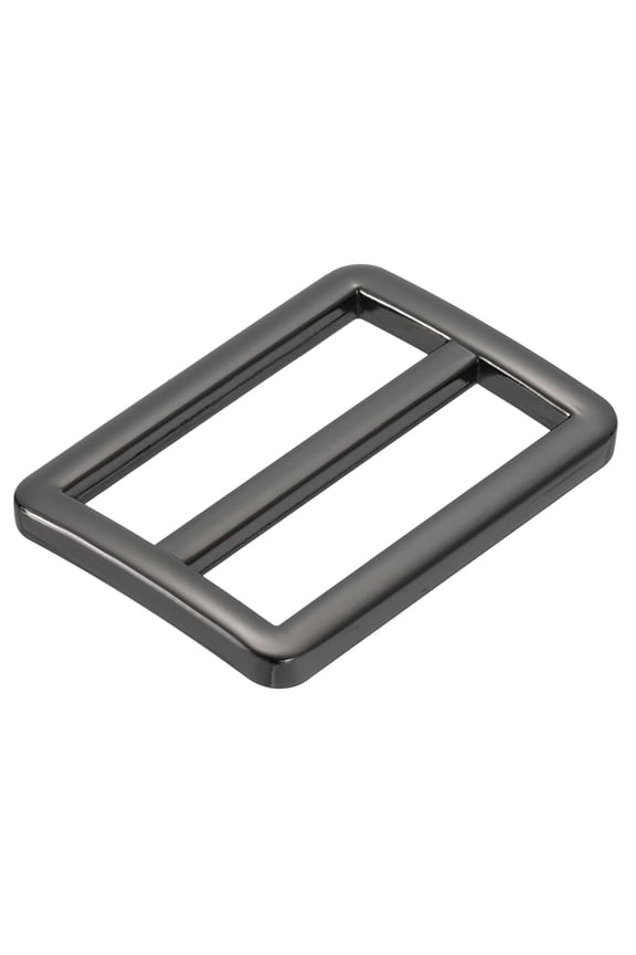 1 1/4 Inch Tri-Glide Slide Buckles, 8 Pack Metal Webbing Strap Fastener for Backpack Bag Belt, Black