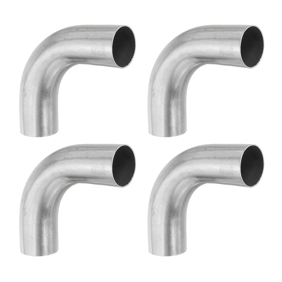 Uxcell 1-1/4" OD 304 Stainless Steel Butt, 4Pack 90 Degree Elbow Pipe Fitting Bend Welding for Stair Handrail