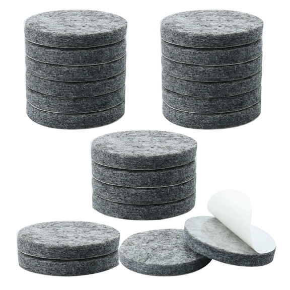 Uxcell 1 1/4" Self-stick Round Non-slip Felt Pads Table Floors Protect Grey 20 Pack