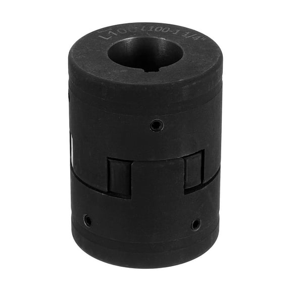 Uxcell 1-1/4" to 1-1/4" L100 Flexible 3-Piece L-Jaw Coupling Coupler Set & Buna-N NBR Rubber Spider for Log Splitter Hybrid Equipment