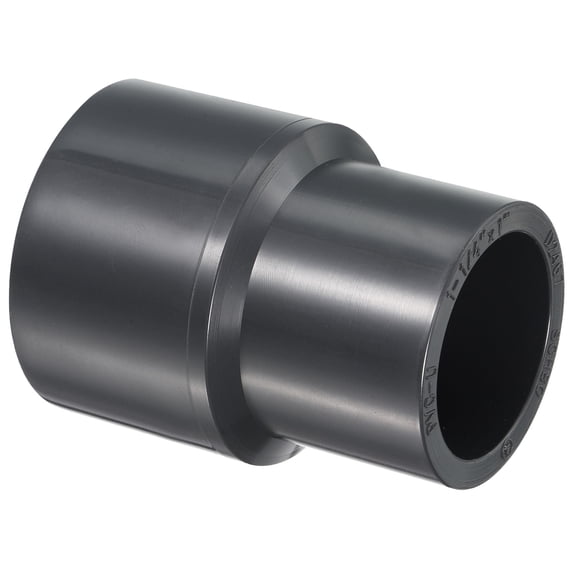 Uxcell Reducer Pipe Fitting SCH80 Straight Coupling, Grey 1-1/4"x1" 1