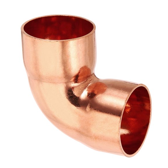 Uxcell Elbow Copper Fitting, 99.9% Pure Copper 90 Degree Short Radius Connector 1-1/8"ID 1.2mm Thick 1