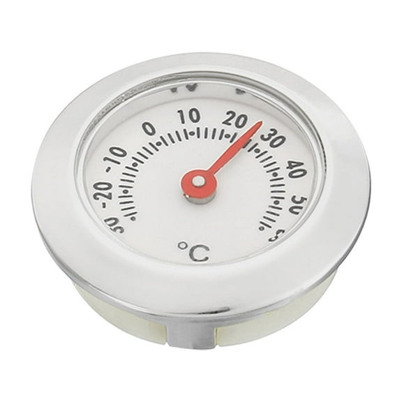Uxcell 1.1" Mini Indoor Outdoor Thermometer Round Temperature Monitor Room Gauge, Silver