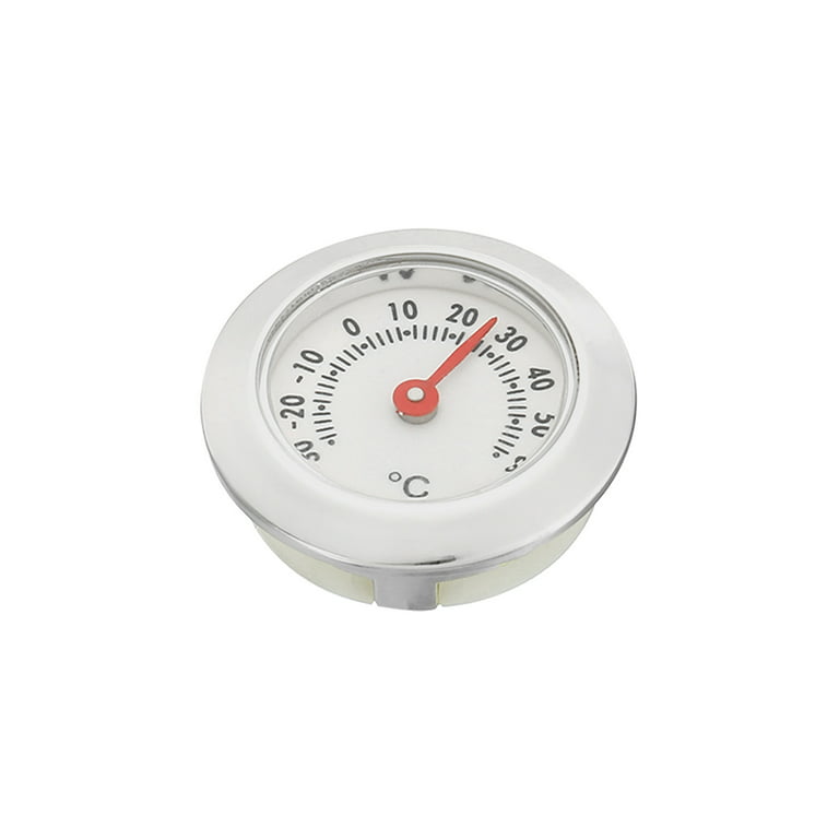 Uxcell 1.1 Mini Indoor Outdoor Thermometer Round Temperature Monitor Room  Gauge, Silver