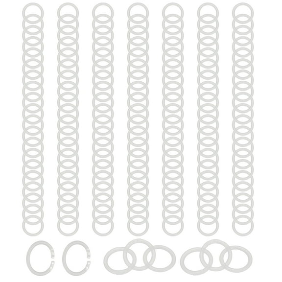 Uxcell 1.1" OD 0.8" ID Loose Leaf Rings Binder Ring Plastic for Scrapbook Clear 144Pcs