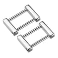thumbnail image 1 of Uxcell 1.1 inch Rectangle Screw Ring Buckle Strap Connector Bag Loop for Purse Making, 2 Pack Silver, 1 of 5