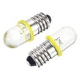 thumbnail image 1 of Uxcell 24V 0.25W E10 Round Top Mini LED Bulbs Lights with Box Yellow 10 Count, 1 of 6