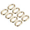 thumbnail image 1 of Uxcell 1.14 Inch Spring Oval Ring Round Snap Clip Trigger for Bag Purse Keychain, 8Pack Gold, 1 of 6