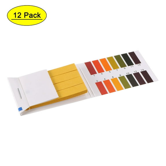 Uxcell 1-14 Indicator 80 in 1 Testing Alkaline Acid PH Test Strip 12 Pack