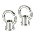thumbnail image 1 of Uxcell 1.14"x1.38" 15kg Load M10 Thread Ring Shape Female Loop Eye Nut Zinc Alloy Silver Tone 2 pcs, 1 of 5