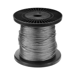 Uxcell 1/16" (1.5mm) 600ft (183m) 304 Stainless Steel Cable Wire Rope 7 x 7 Strands Aircraft Wire with Reel