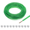 thumbnail image 1 of Uxcell 1/16 Green Vinyl Coated Wire Ropes 328ft Galvanized Steel with 10PCS M3 Loop Sleeves, 1 of 7