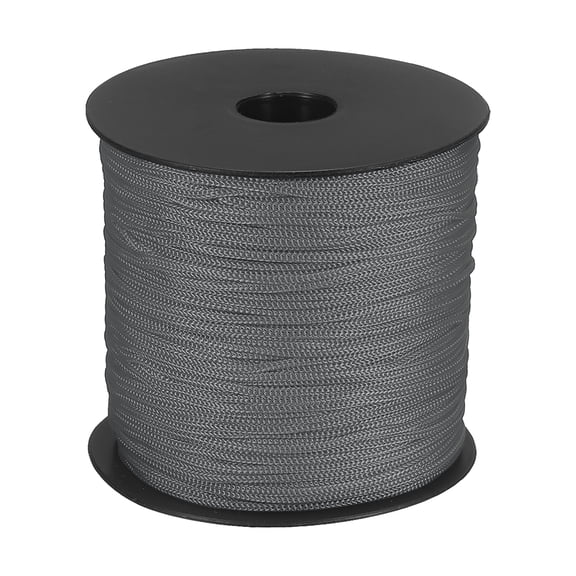 Uxcell 1/16 Inch Hollow Braided Polypropylene Rope, 492ft Utility Cord Waterproof String for Clothesline Camping Crafting Outdoor Golf Courses, Dark Gray