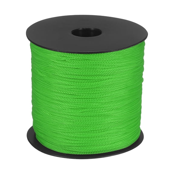 Uxcell 1/16 Inch Hollow Braided Polypropylene Rope, 492ft Utility Cord Waterproof String for Clothesline Camping Crafting Outdoor Golf Courses, Dark Green