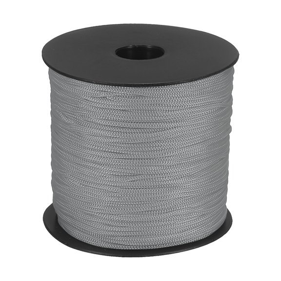 Uxcell 1/16 Inch Hollow Braided Polypropylene Rope, 492ft Utility Cord Waterproof String for Clothesline Camping Crafting Outdoor Golf Courses, Light Gray