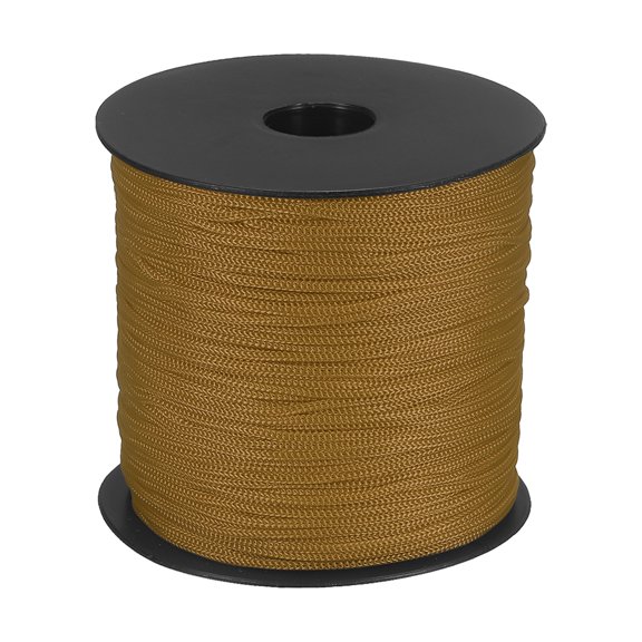 Uxcell 1/16 Inch Hollow Braided Polypropylene Rope, 492ft Utility Cord Waterproof String for Clothesline Camping Crafting Outdoor Golf Courses, Brown