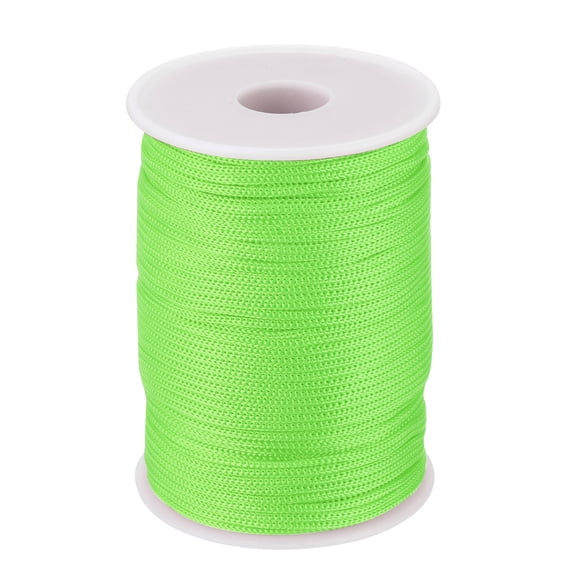 Uxcell 1/16 Inch Polypropylene Rope Braided Ropes, 328ft Nylon Rope for Clothesline, Camping, Outdoor, Fruit Green