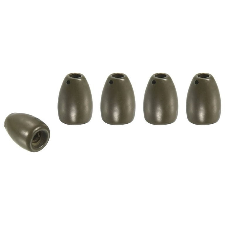 Uxcell 1/16oz Tungsten Fishing Weights Bait Sinkers for Bass Fishing, Green  5 Pack