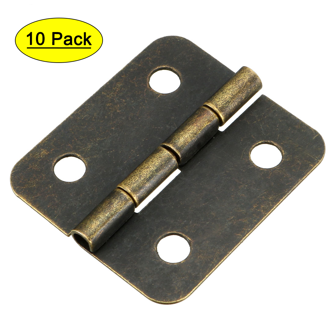 Uxcell 1.18" Antique Bronze  Hinges Retro  Hinge Replacement with Screws 10pcs - image 1 of 5
