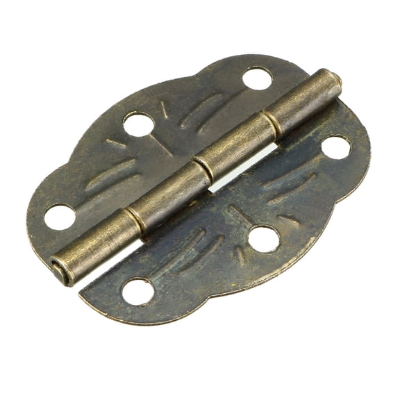 Uxcell 1.18" Bronze Hinges Retro Butterfly Shape Hinge Replacement with Screws 5 Pcs