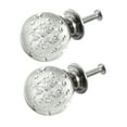 thumbnail image 1 of Uxcell 1.18'' Dia. Pulls Drawer Knobs Aluminum Alloy Clear 2Pcs, 1 of 5