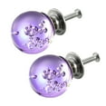 thumbnail image 1 of Uxcell 1.18'' Dia. Pulls Drawer Knobs Aluminum Alloy Purple 2Pcs, 1 of 4