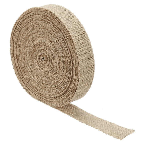 Uxcell 1.18 Inch x 20 Yards Jute Crafts Party Home Wrapping Decoration Burlap Fabric Ribbon 1 Pack