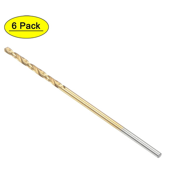 Uxcell 1.1mm High Speed Steel Straight Shank Twist Drill Bit Fully Ground Titanium Coated 6 Pack