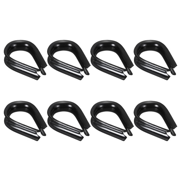 Uxcell 1/2" (12mm) Wire Rope Thimble, 8 Pack 304 Stainless Steel M12 Cable Thimbles Rigging for Lifting Hanging Securing, Black