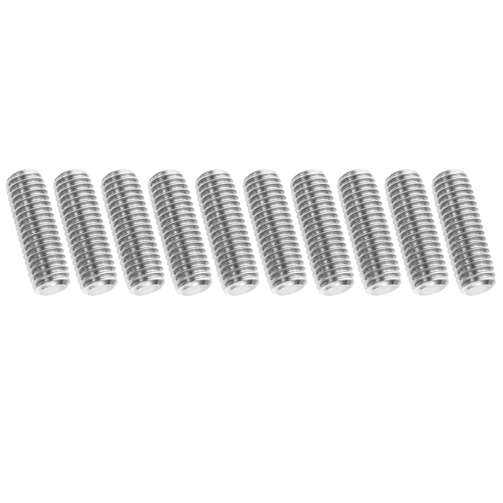 Uxcell 1/2"-13 Fully Threaded Rod, 10Pcs 1.8" Length 304 Stainless Steel Thread Screw