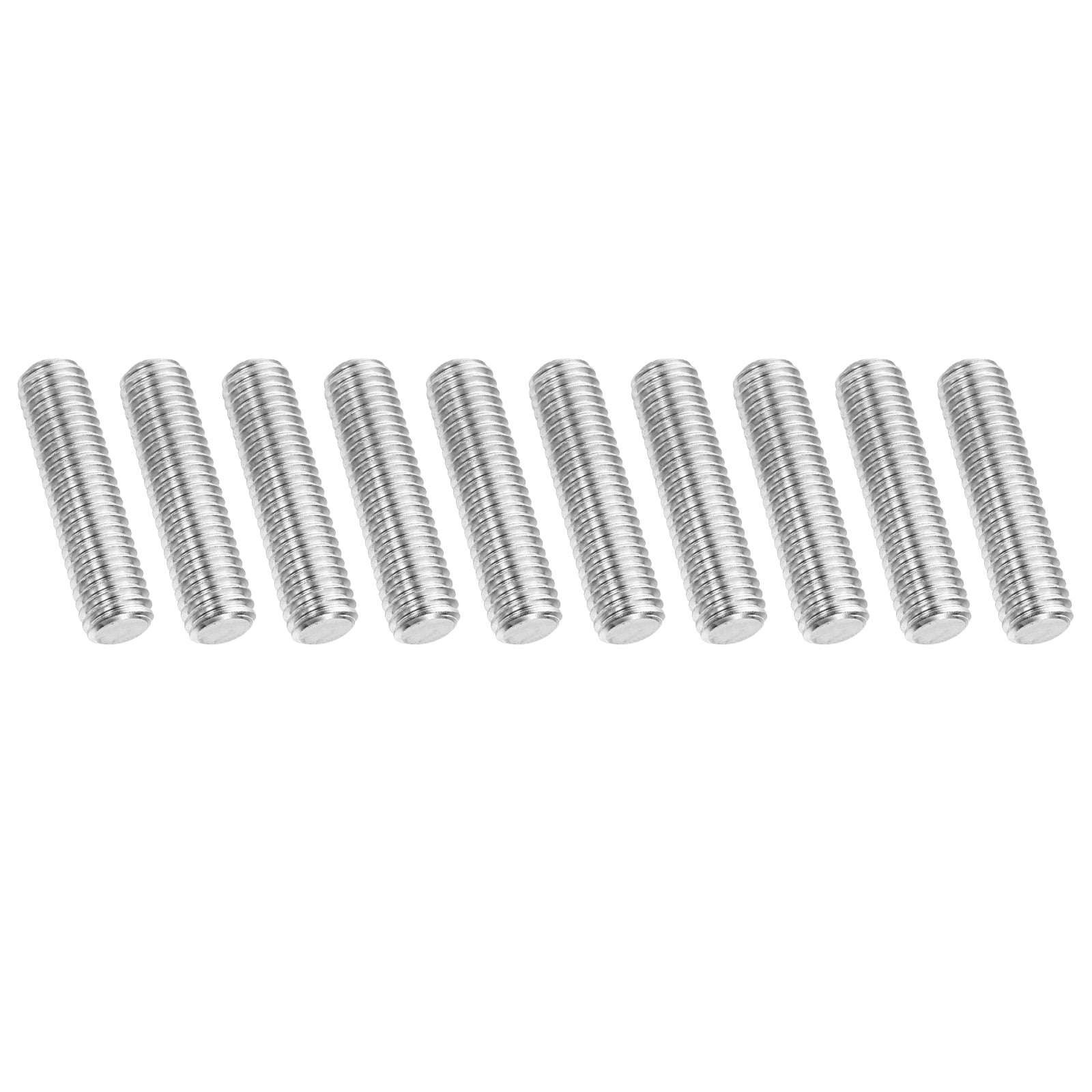 Uxcell 1/2"-13 Fully Threaded Rod, 10Pcs 2" Length 304 Stainless Steel Thread Screw