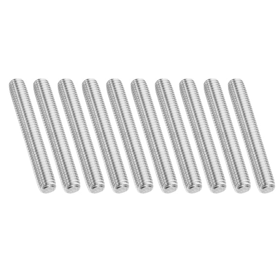Uxcell 1/2"-13 Fully Threaded Rod, 10Pcs 3.5" Length 304 Stainless Steel Thread Screw
