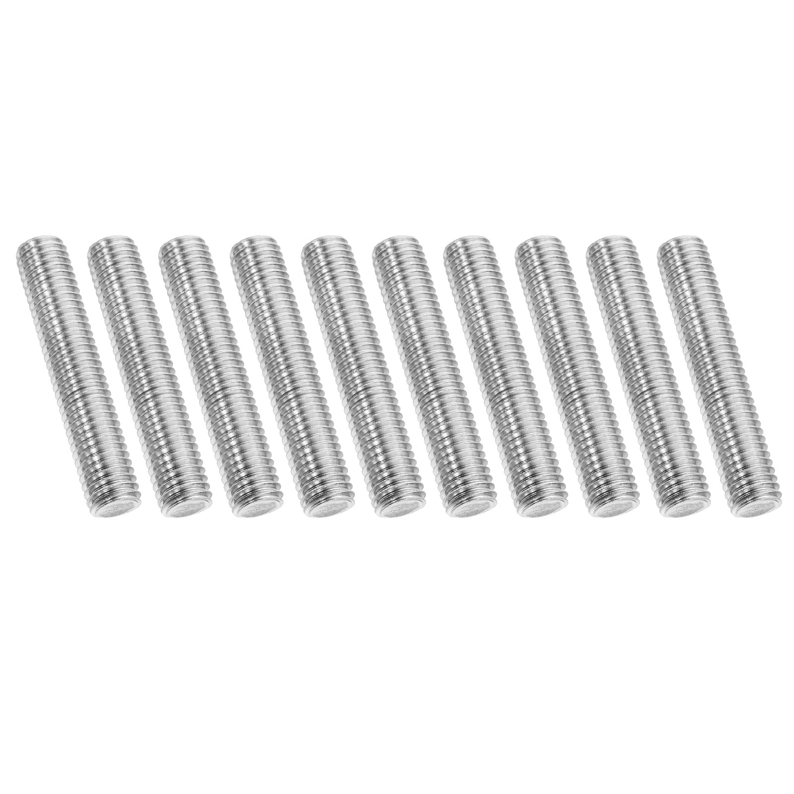 Uxcell 1/2"-13 Fully Threaded Rod, 10Pcs 3" Length 304 Stainless Steel Thread Screw