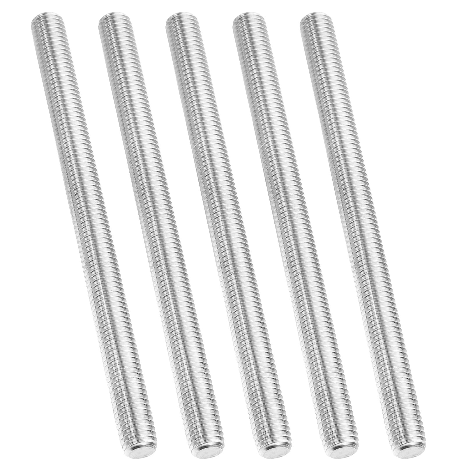 Uxcell 1/2"-13 Fully Threaded Rod, 5Pcs 6.9" Length 304 Stainless Steel Thread Screw