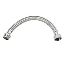 Uxcell 1/2 BSP Female x 1/2 BSP Male 8" Length SUS304 Faucet Supply Line