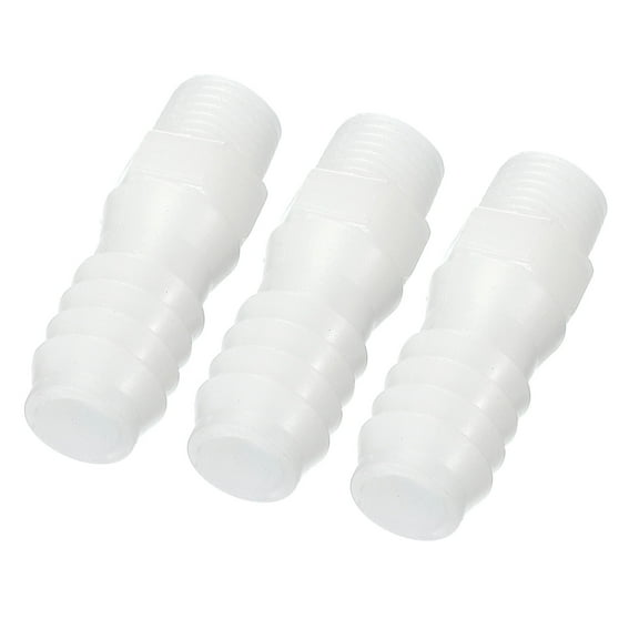 Uxcell 1/2" Barb x 1/4" G Male Connector, 3 Pcs Plastic Hose Barb Fitting Adapter