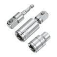 thumbnail image 1 of Uxcell 1/2" Drive 10mm Shallow Socket Swivel Joints Hex Shank Impact Driver Adaptor Set, 1 of 7