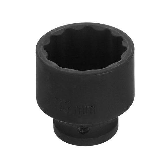 Uxcell 1/2" Drive 12 Points Socket 32mm Metric CR-V Steel Shallow Impact Socket