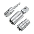 thumbnail image 1 of Uxcell 1/2" Drive 14mm Shallow Socket Swivel Joints Hex Shank Impact Driver Adaptor Set, 1 of 7