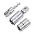 thumbnail image 1 of Uxcell 1/2" Drive 17mm Shallow Socket Swivel Joints Hex Shank Impact Driver Adaptor Set, 1 of 7